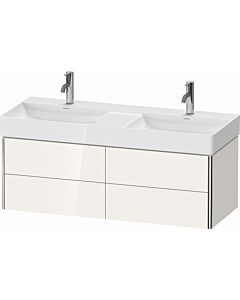Duravit XSquare Meuble sous lavabo XS416408585 118,4x39,7x46cm, 4 tiroirs, blanc très brillant