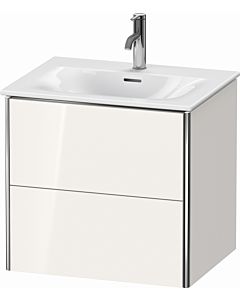 Duravit XSquare Meuble sous lavabo XS432208585 61x56x47,8cm, blanc très brillant, 2 tiroirs