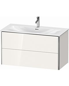 Duravit XSquare Meuble sous lavabo XS432508585 101x56x47,8cm, blanc très brillant, 2 tiroirs