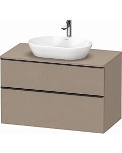 Duravit D-Neo meuble sous-vasque DE496807575 100 x 55 cm, Leinen , suspendu, 2 tiroirs, plaque console 2000