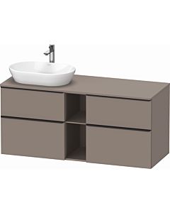 Duravit D-Neo meuble sous-vasque DE4970L4343 140 x 55 cm, Basalt Matt , suspendu, 4 tiroirs, 2000 , vasque à gauche