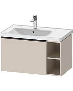 Duravit D-Neo vanity unit DE425809191 78.4 x 45.2 cm, Taupe Matt , wall- 2000 , match2 pull-out, shelf element on the side