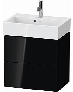 Duravit L-Cube vanity unit LC621904040 58.4x39.1x54.4cm, 2 drawers, wall-mounted, black high gloss