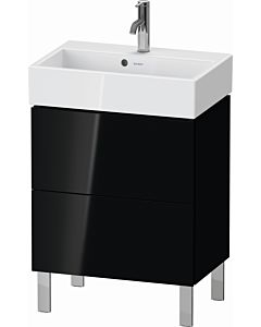 Duravit L-Cube Waschtisch-Unterschrank LC667904040 58,4x39,1x58,2cm, 2 Auszüge, stehend, schwarz hochglanz