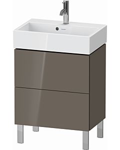 Duravit L-Cube Waschtisch-Unterschrank LC667908989 58,4x39,1x58,2cm, 2 Auszüge, stehend, flannel grey hochglanz