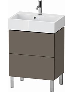 Duravit L-Cube vanity unit LC667909090 58.4x39.1x58.2cm, 2 drawers, standing, flannel gray satin finish