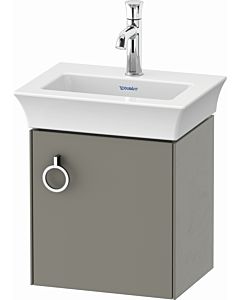 Duravit White Tulip vanity unit WT4250R9292 38.4 x 29.8 cm, stone gray satin finish, wall hung, 2000 door with handle, right