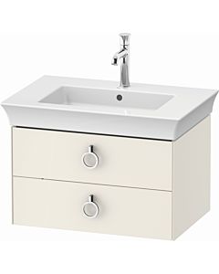 Duravit White Tulip vanity unit WT43510H4H4 68.4 x 45.8 cm, Nordic Weiß Hochglanz , wall-hung, 2 drawers with handles