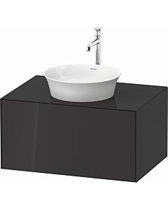 Duravit White Tulip vanity unit WT49750H1H1 80 x 55 cm, Graphit high gloss, wall- 2000 , match2 pull-out, 2000 console plate