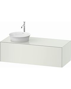 Duravit White Tulip vanity unit WT4977L3636 130 x 55 cm, white silk 2000 , wall-hung, match1 pull-out, 2000 console plate, basin on the left