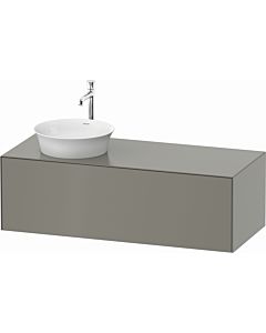 Duravit White Tulip vanity unit WT4977L9292 130 x 55 cm, stone 2000 silk matt, wall-hung, match1 pull-out, 2000 console plate, basin on the left