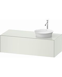 Duravit White Tulip vanity unit WT4977R3636 130 x 55 cm, white satin finish, wall-mounted, 2000 pull-out, 2000 console plate, basin on the right