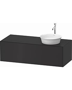 Duravit White Tulip vanity unit WT4977R5858 130 x 55 cm, Graphit , wall-mounted, 2000 pull-out, 2000 console panel, basin on the right
