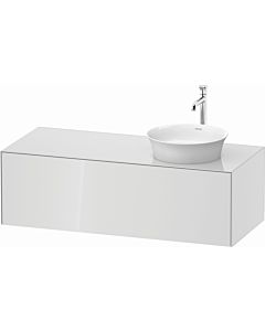Duravit White Tulip vanity unit WT4977R8585 130 x 55 cm, Weiß Hochglanz , wall-mounted, 2000 pull-out, 2000 console plate, basin on the right