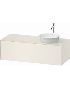 Duravit White Tulip vanity unit WT4977RH4H4 130 x 55 cm, Nordic Weiß Hochglanz , wall-mounted, 2000 pull-out, 2000 console plate, basin on the right