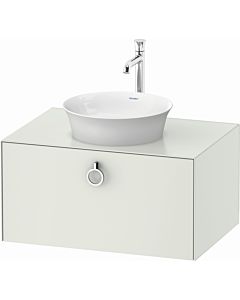 Duravit White Tulip vanity unit WT498003636 80 x 55 cm, white silk 2000 , wall-mounted, match1 pull-out with handle, 2000 console plate