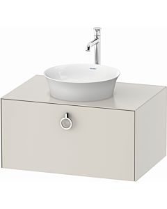 Duravit White Tulip vanity unit WT498003939 80 x 55 cm, Nordic white silk 2000 , wall-hung, match1 pull-out with handle, 2000 console plate