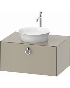 Duravit White Tulip vanity unit WT498006060 80 x 55 cm, Taupe Seidenmatt , wall- 2000 , match2 pull-out with handle, 2000 console plate