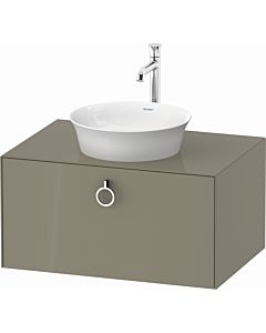 Duravit White Tulip vanity unit WT49800H2H2 80 x 55 cm, stone 2000 high gloss, wall-hung, match1 pull-out with handle, 2000 console plate