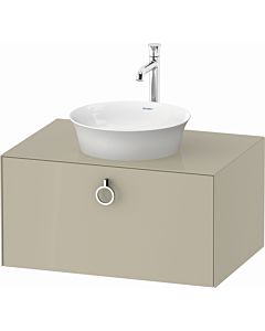 Duravit White Tulip vanity unit WT49800H3H3 80 x 55 cm, Taupe high gloss, wall- 2000 , match2 pull-out with handle, 2000 console plate