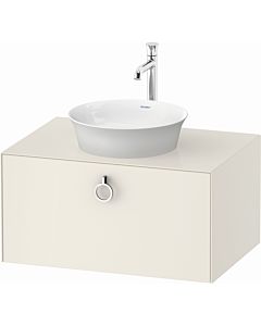 Duravit White Tulip vanity unit WT49800H4H4 80 x 55 cm, Nordic Weiß Hochglanz , wall- 2000 , match2 pull-out with handle, 2000 console plate