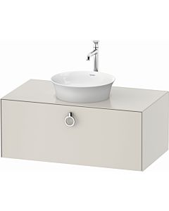 Duravit White Tulip vanity unit WT498103939 100 x 55 cm, Nordic white silk 2000 , wall-hung, match1 pull-out with handle, 2000 console plate