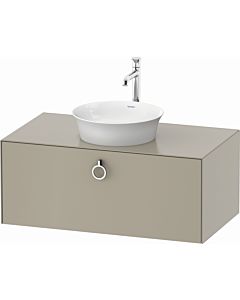 Duravit White Tulip vanity unit WT498106060 100 x 55 cm, Taupe Seidenmatt , wall- 2000 , match2 pull-out with handle, 2000 console plate