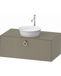 Duravit White Tulip vanity unit WT49810H2H2 100 x 55 cm, stone 2000 high gloss, wall-hung, match1 pull-out with handle, 2000 console plate