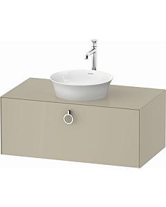 Duravit White Tulip vanity unit WT49810H3H3 100 x 55 cm, Taupe high gloss, wall- 2000 , match2 pull-out with handle, 2000 console plate