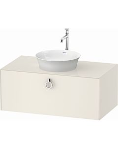 Duravit White Tulip vanity unit WT49810H4H4 100 x 55 cm, Nordic Weiß Hochglanz , wall-mounted, 2000 pull-out with handle, 2000 console plate