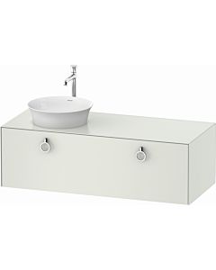 Duravit White Tulip vanity unit WT4982L3636 130 x 55 cm, white silk 2000 , wall-mounted, match1 pull-out with handle, basin on the left