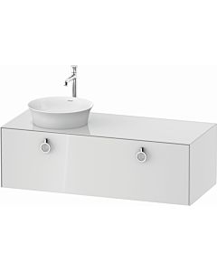 Duravit White Tulip vanity unit WT4982L8585 130 x 55 cm, Weiß Hochglanz , wall- 2000 , match2 pull-out with handle, basin on the left