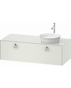 Duravit White Tulip vanity unit WT4982R3636 130 x 55 cm, white satin finish, wall-mounted, 2000 pull-out with handle, basin on the right