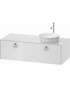 Duravit White Tulip vanity unit WT4982R8585 130 x 55 cm, Weiß Hochglanz , wall-mounted, 2000 pull-out with handle, basin on the right