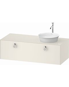 Duravit White Tulip vanity unit WT4982RH4H4 130 x 55 cm, Nordic Weiß Hochglanz , wall-mounted, 2000 pull-out with handle, basin on the right