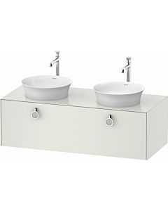 Duravit White Tulip vanity unit WT4983B3636 130 x 55 cm, white silk 2000 , wall-hung, match1 pull-out with handle, basin on both sides