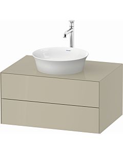 Duravit White Tulip vanity unit WT49850H3H3 80 x 55 cm, Taupe high gloss, wall-hung, 2 drawers, 2000 console plate