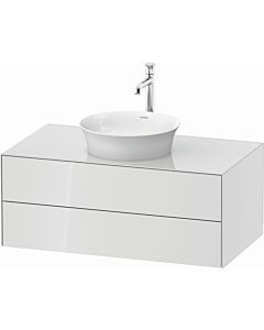 Duravit White Tulip vanity unit WT498608585 100 x 55 cm, Weiß Hochglanz , wall-hung, 2 drawers, 2000 console plate