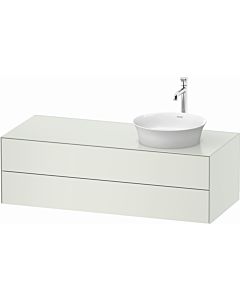 Duravit White Tulip vanity unit WT4987R3636 130 x 55 cm, white satin finish, wall-mounted, 2 drawers, 2000 console panel, basin on the right