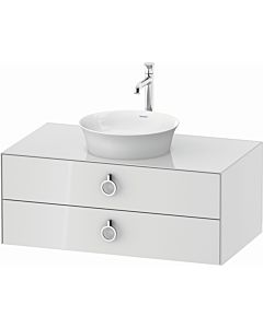 Duravit White Tulip vanity unit WT499108585 100 x 55 cm, Weiß Hochglanz , wall-hung, 2 drawers with handle, 2000 console plate