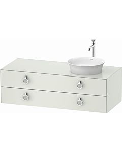 Duravit White Tulip vanity unit WT4992R3636 130 x 55 cm, white satin finish, wall-mounted, 2 drawers with handles, basin on the right