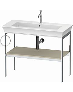 Duravit White Tulip washbasin console WT4544LH3H3 98.4 x 45 cm, Taupe high-gloss, floor-standing, metal, 2000 towel rail on the left