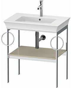 Duravit White Tulip washbasin console WT4546BH3H3 68.4 x 45 cm, Taupe high gloss, floor-standing, metal, 2 towel rails