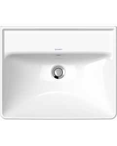 Duravit D-Neo washbasin 23665500601 55cm, white wondergliss, without tap hole, with overflow