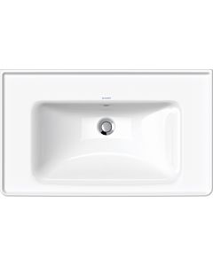 Duravit D-Neo furniture washbasin 2367800060 80 x 48 cm, without tap hole, with overflow, with tap hole bench