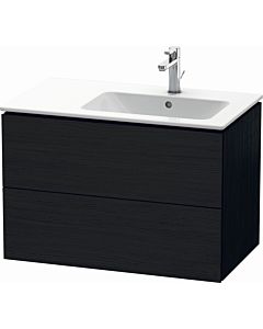 Duravit L-Cube Meuble sous lavabo LC629201616 82x48,1x55cm, 2 tiroirs, vasque à droite, chêne noir