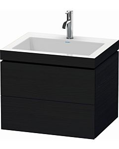 Duravit L-Cube vanity unit LC6926O1616 60 x48 cm, 2000 tap hole, black oak, 2 drawers