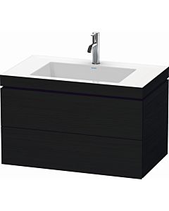 Duravit L-Cube vanity unit LC6927O1616 80 x 48 cm, 2000 tap hole, black oak, 2 drawers
