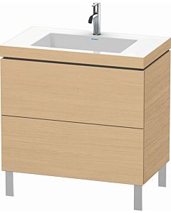 Duravit L-Cube vanity unit LC6937O3030 80 x 48 cm, 2000 tap hole, natural oak, 2 pull-outs, floor-standing