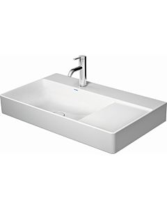 Duravit DuraSquare furniture WT asymmetrically sanded 2348800014 80 x 47 cm, without overflow, with tap platform, basin on the left, 2 tap holes, white